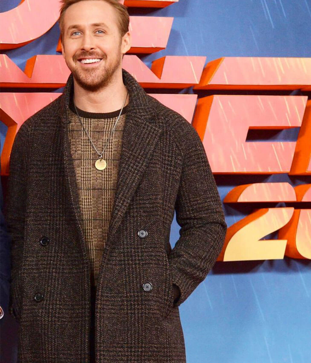 Ryan Gosling Dark Grey Wool Jacket