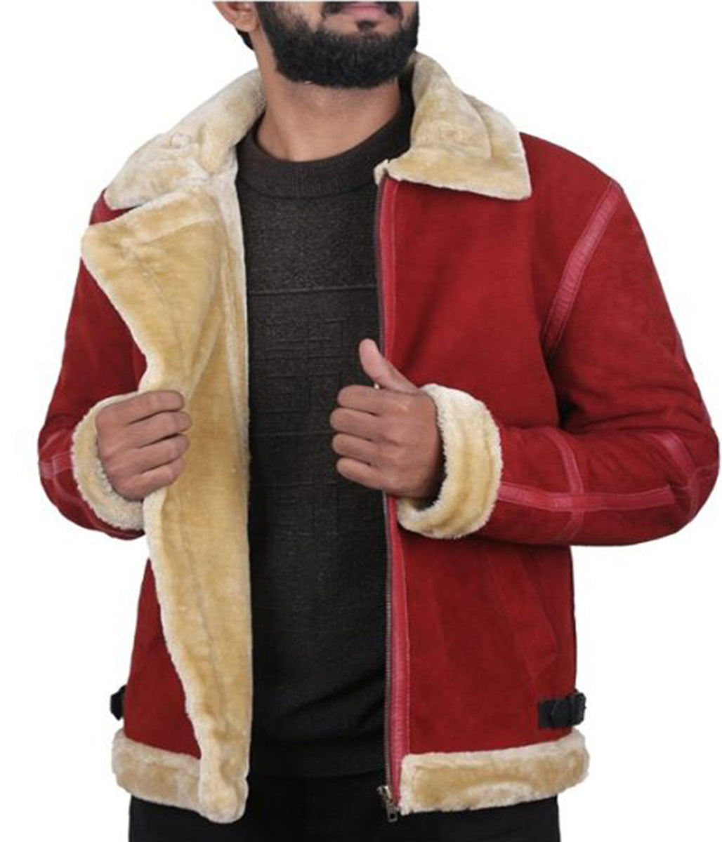 Ryan Reynolds B3 Bomber Aviator Leather Christmas Jacket