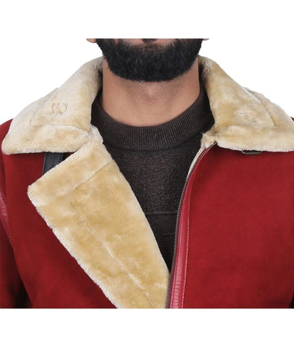 Ryan Reynolds B3 Bomber Aviator Leather Christmas Jacket