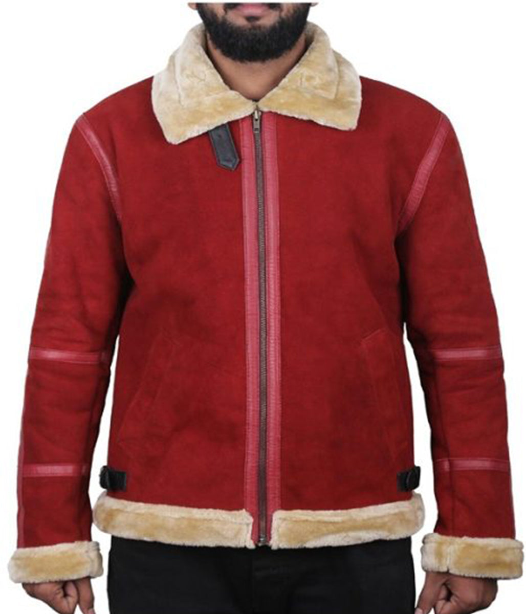 Ryan Reynolds B3 Bomber Aviator Leather Christmas Jacket