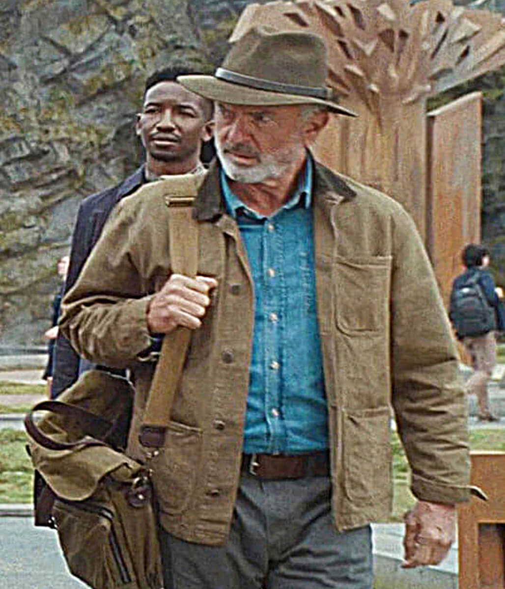 Sam Neil Jurassic Park Dominion Brown Trucker Jacket