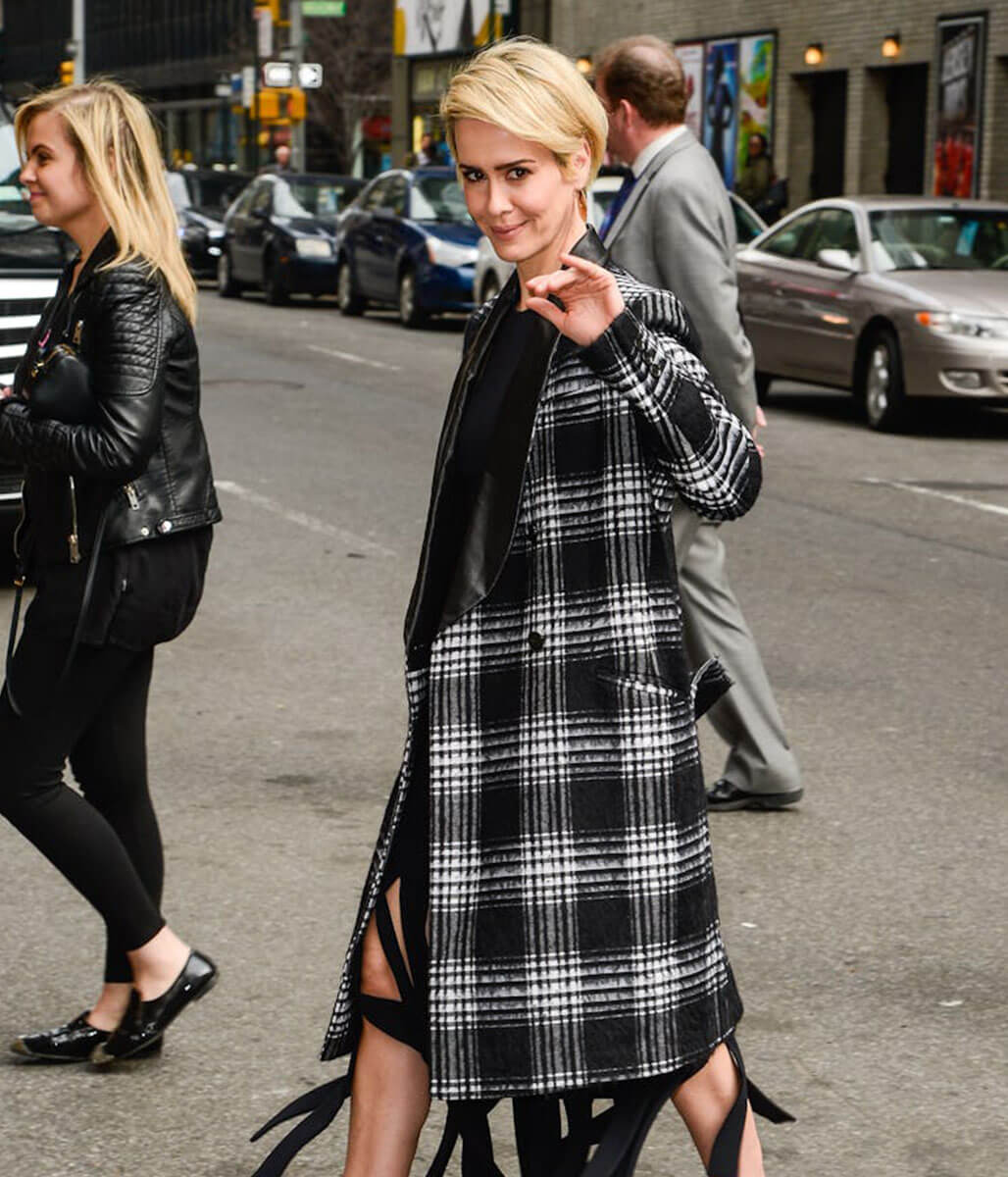 Sarah Paulson Wool Coat