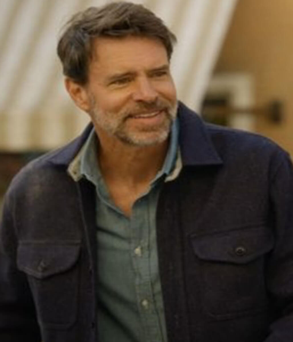 Scott Foley La Dolce Villa 2025 Eric Blue Wool Jacket