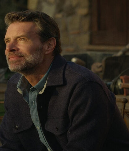 Scott Foley La Dolce Villa 2025 Eric Blue Wool Jacket