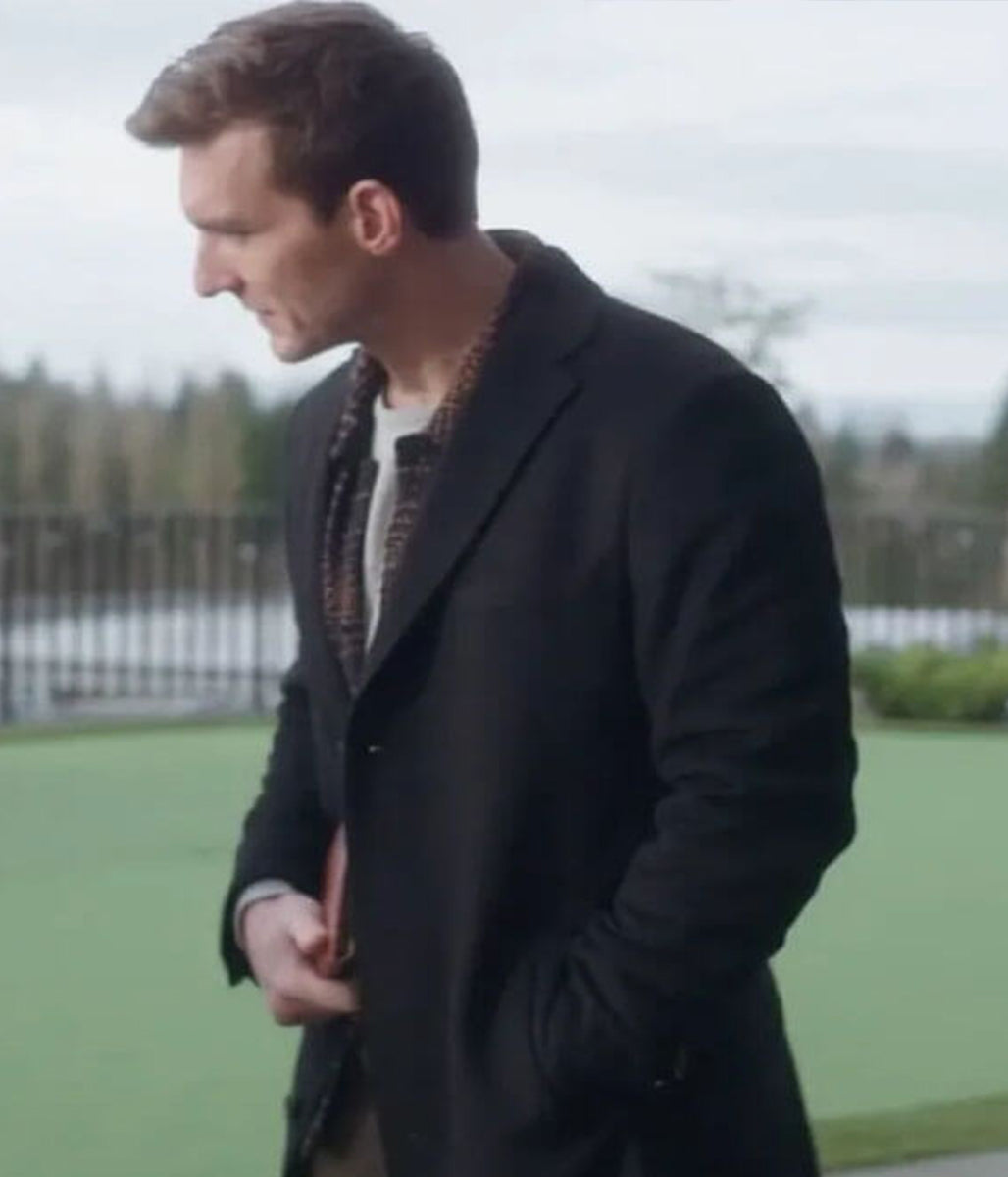 Scott Michael Foster Return to Office 2025 Wool Coat