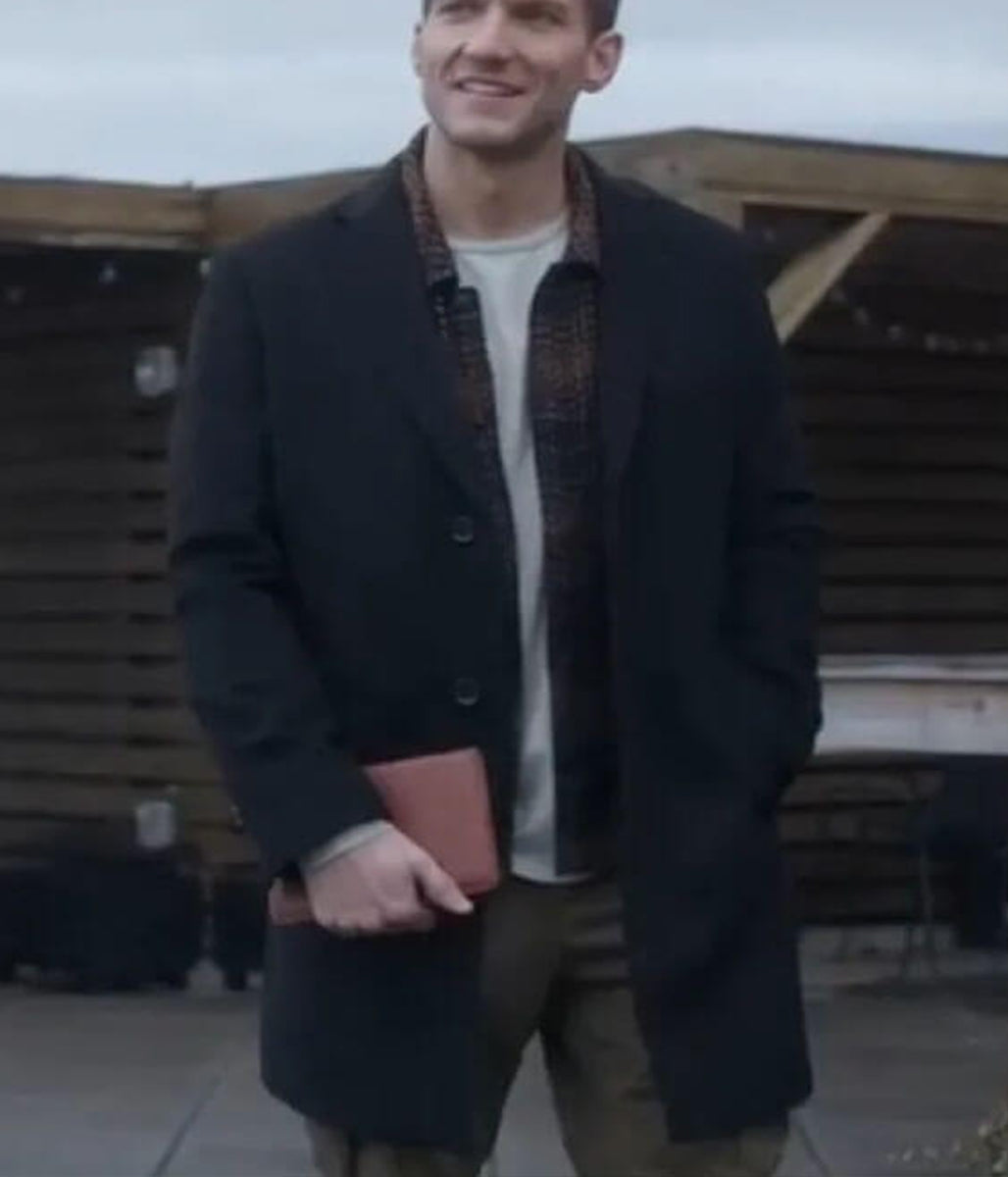 Scott Michael Foster Return to Office 2025 Wool Coat