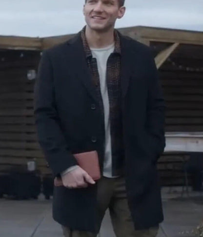 Scott Michael Foster Return to Office 2025 Wool Coat