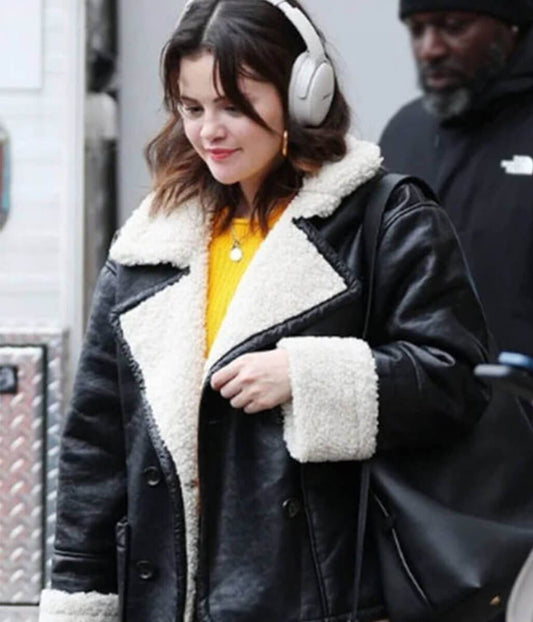 Selena Gomez Only Murders in the Building Black Leather Jacket