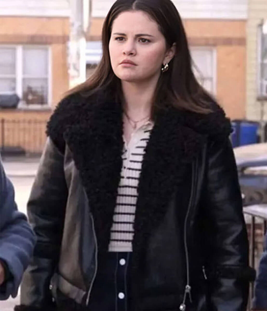 Selena Gomez Only Murders in the Building Black Leather Jacket