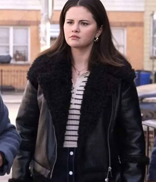 Selena Gomez Only Murders in the Building Black Leather Jacket