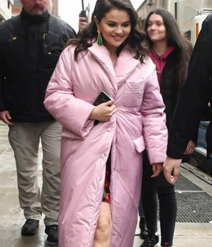 Selena Gomez Only Murders In The Building Pink Coat