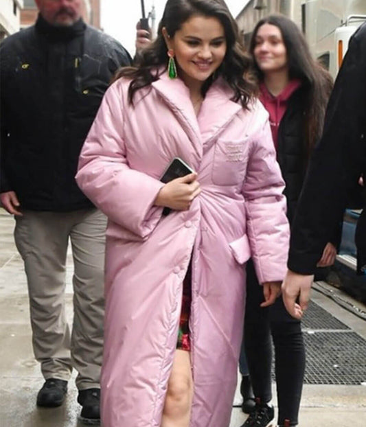 Selena Gomez Only Murders In The Building Pink Coat