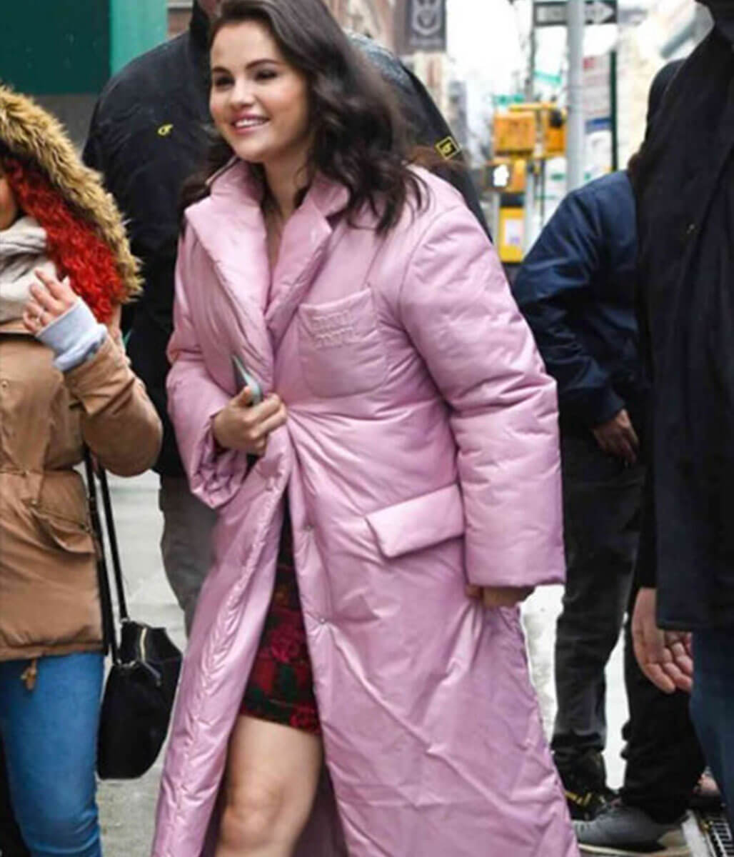 Selena Gomez Only Murders In The Building Pink Coat