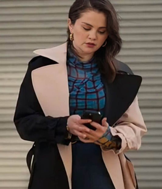 Selena Gomez Only Murders in the Building Two Tone Coat