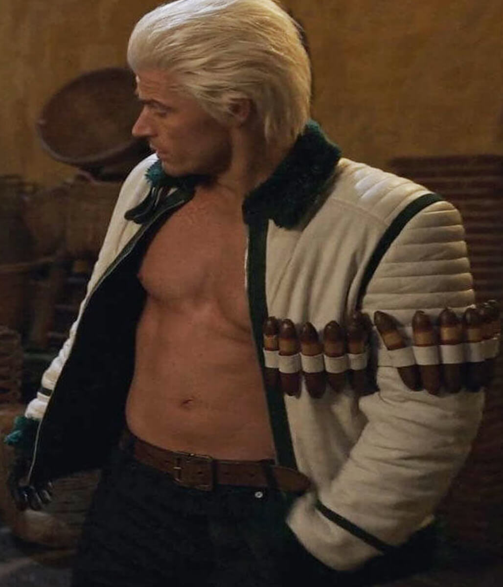 Smoker One Piece Season 02 White Leather Jacket