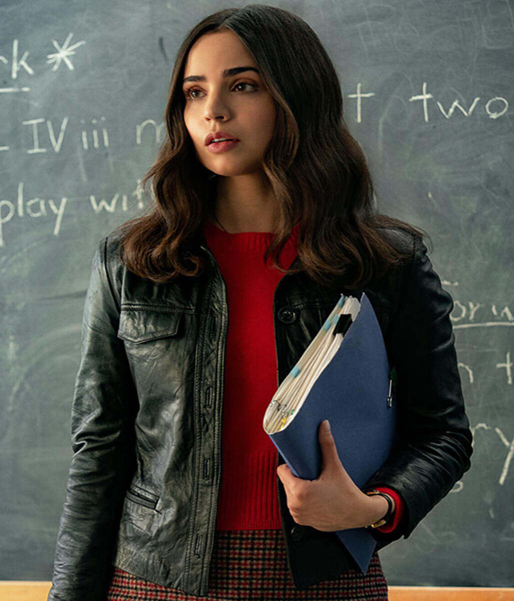 Sofia Carson The Life List 2025 Alex Rose Leather Jacket