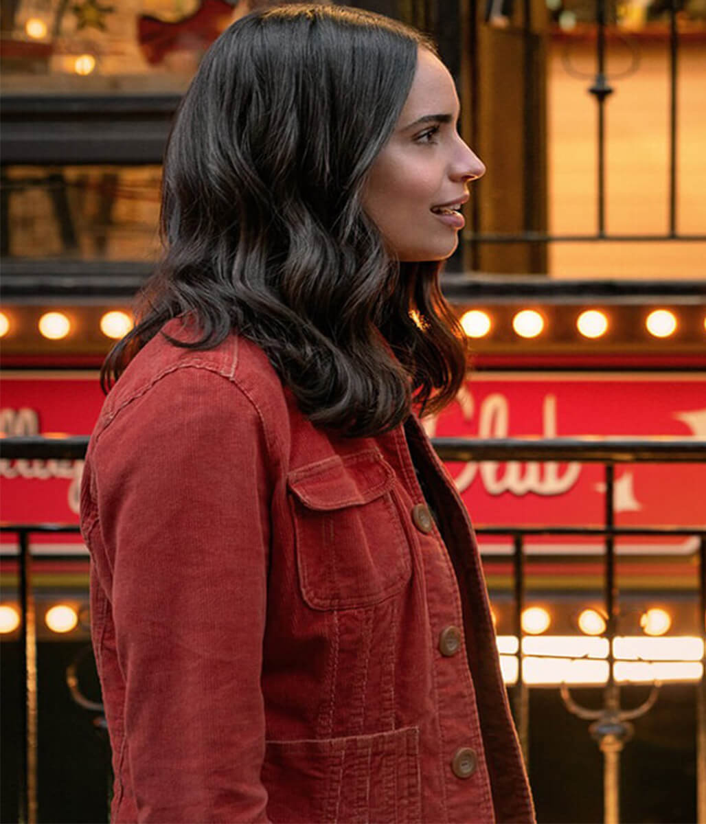 Sofia Carson The Life List 2025 Red Cotton Jacket