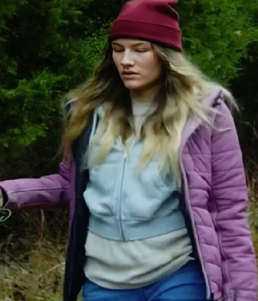Sofia Hublitz Hunting Season S01 Purple Puffer Jacket