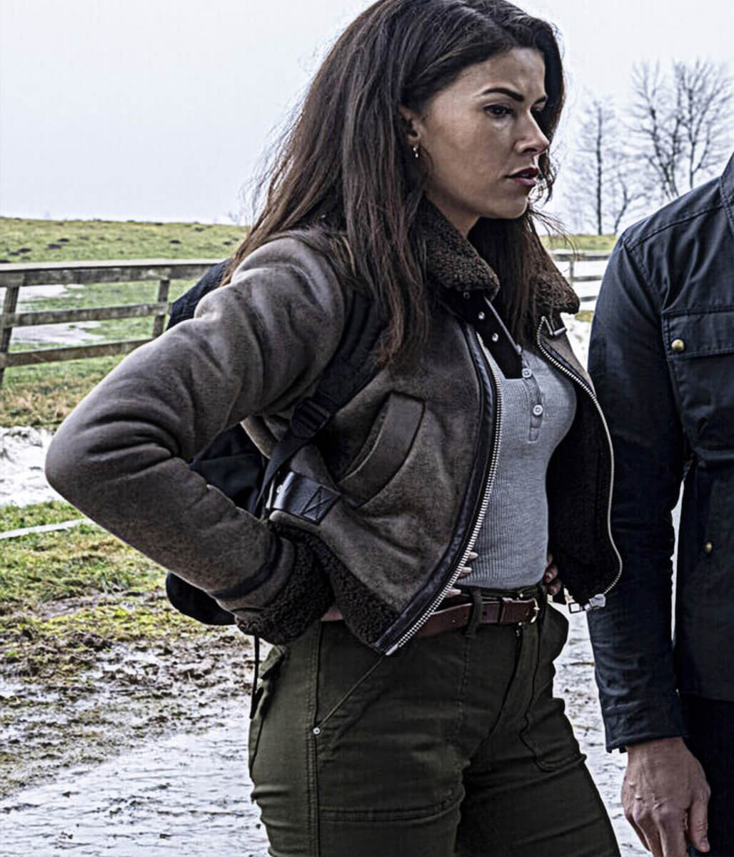 Sofia Pernas Tracker S1 Brown Shearling Leather Jacket