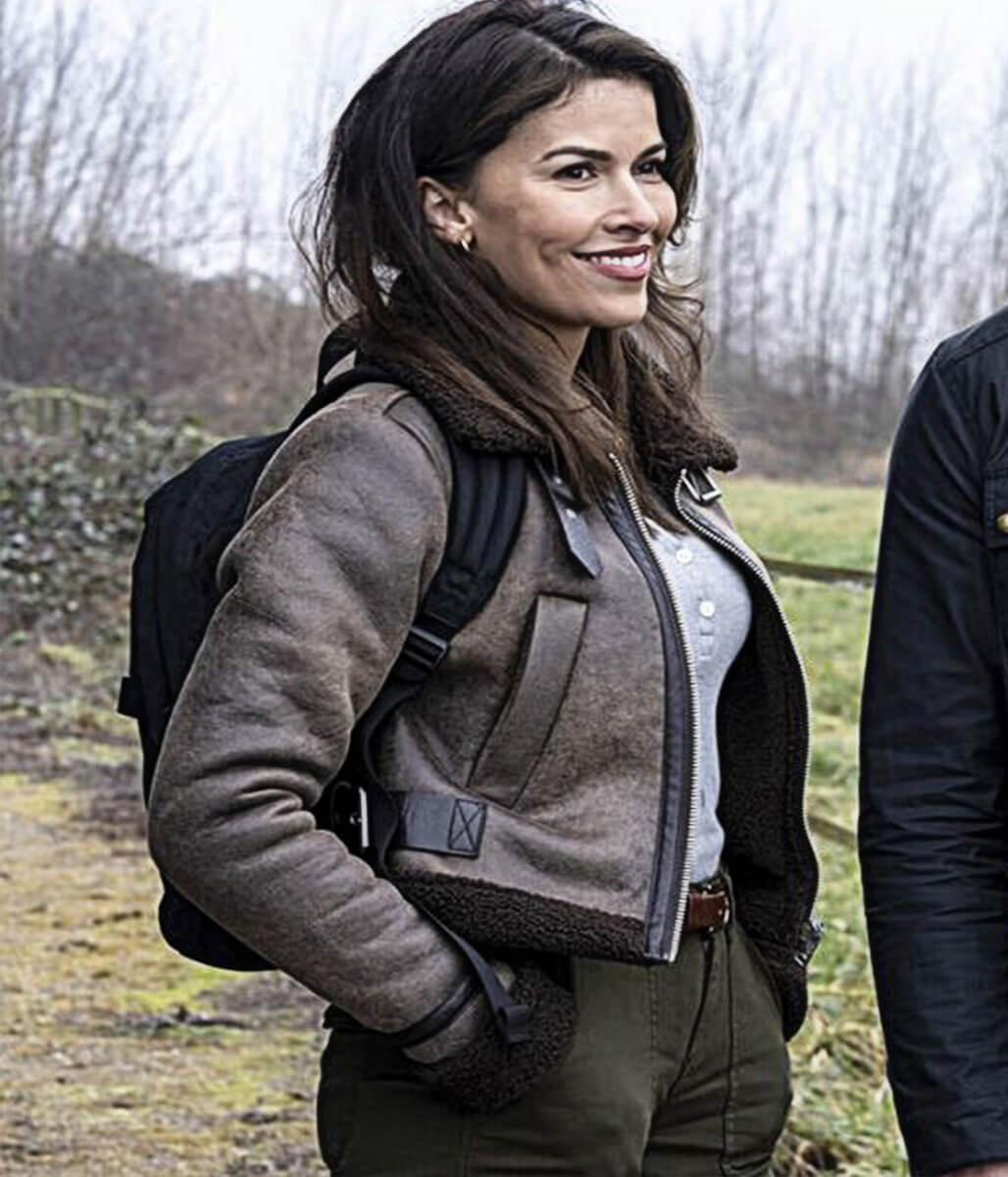 Sofia Pernas Tracker S1 Brown Shearling Leather Jacket