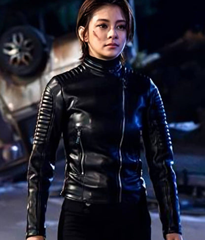 Song Mi-na Rugal Black Leather Jacket