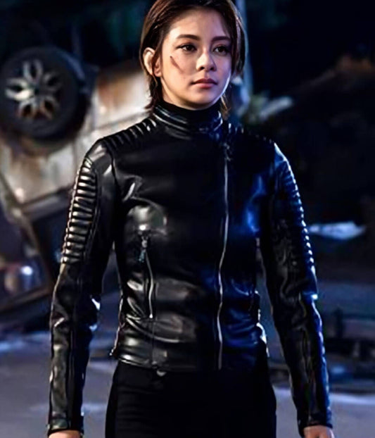 Song Mi-na Rugal Black Leather Jacket