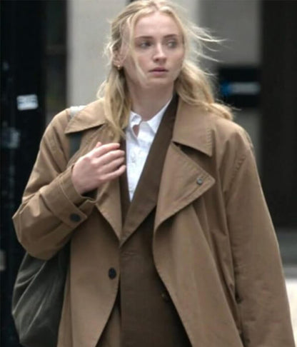 Sophie Turner Steal 2026 Zara Dunne Brown Coat