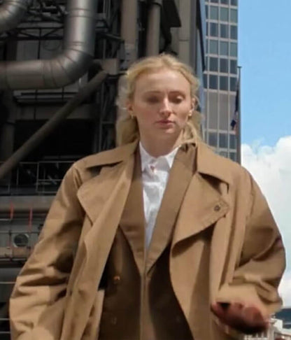 Sophie Turner Steal 2026 Zara Dunne Brown Coat