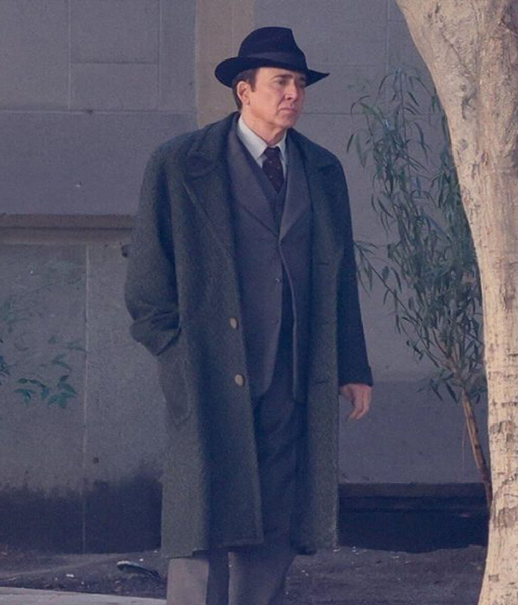 Spider Noir 2026 Nicolas Cage Black Wool Coat