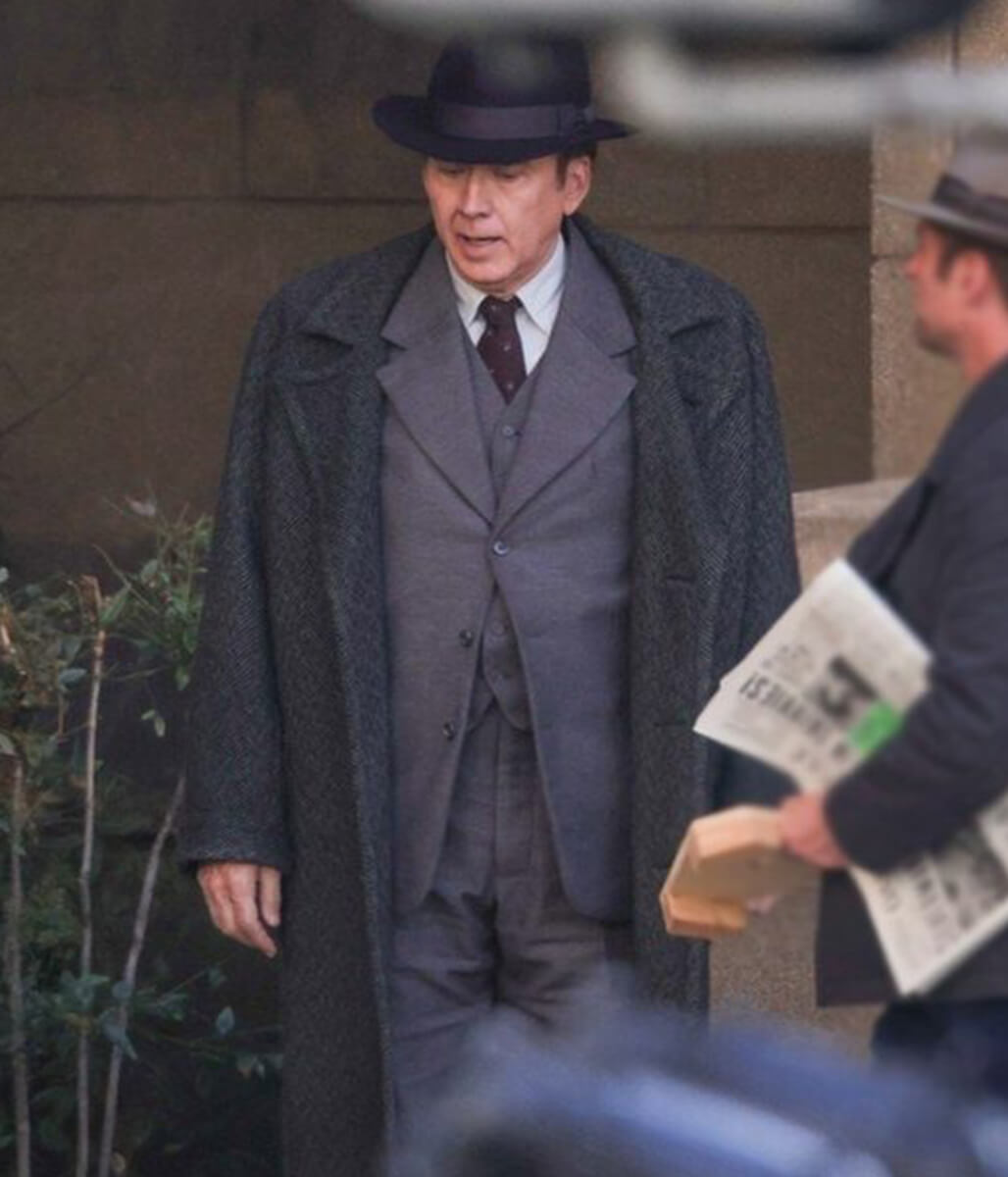 Spider Noir 2026 Nicolas Cage Black Wool Coat