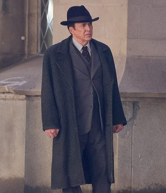 Spider Noir 2026 Nicolas Cage Black Wool Coat