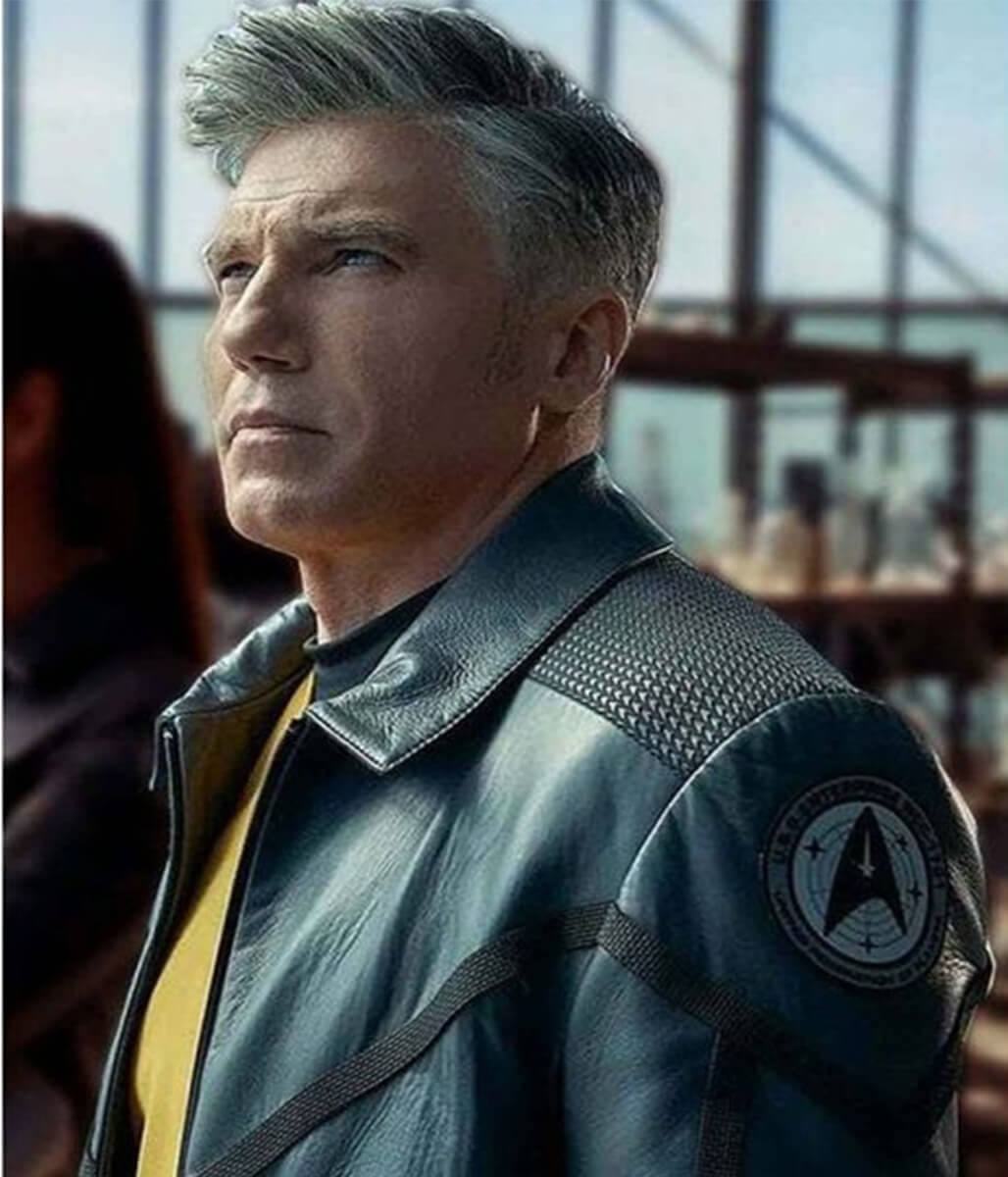 Star Trek Strange New Worlds Gray Leather Jacket