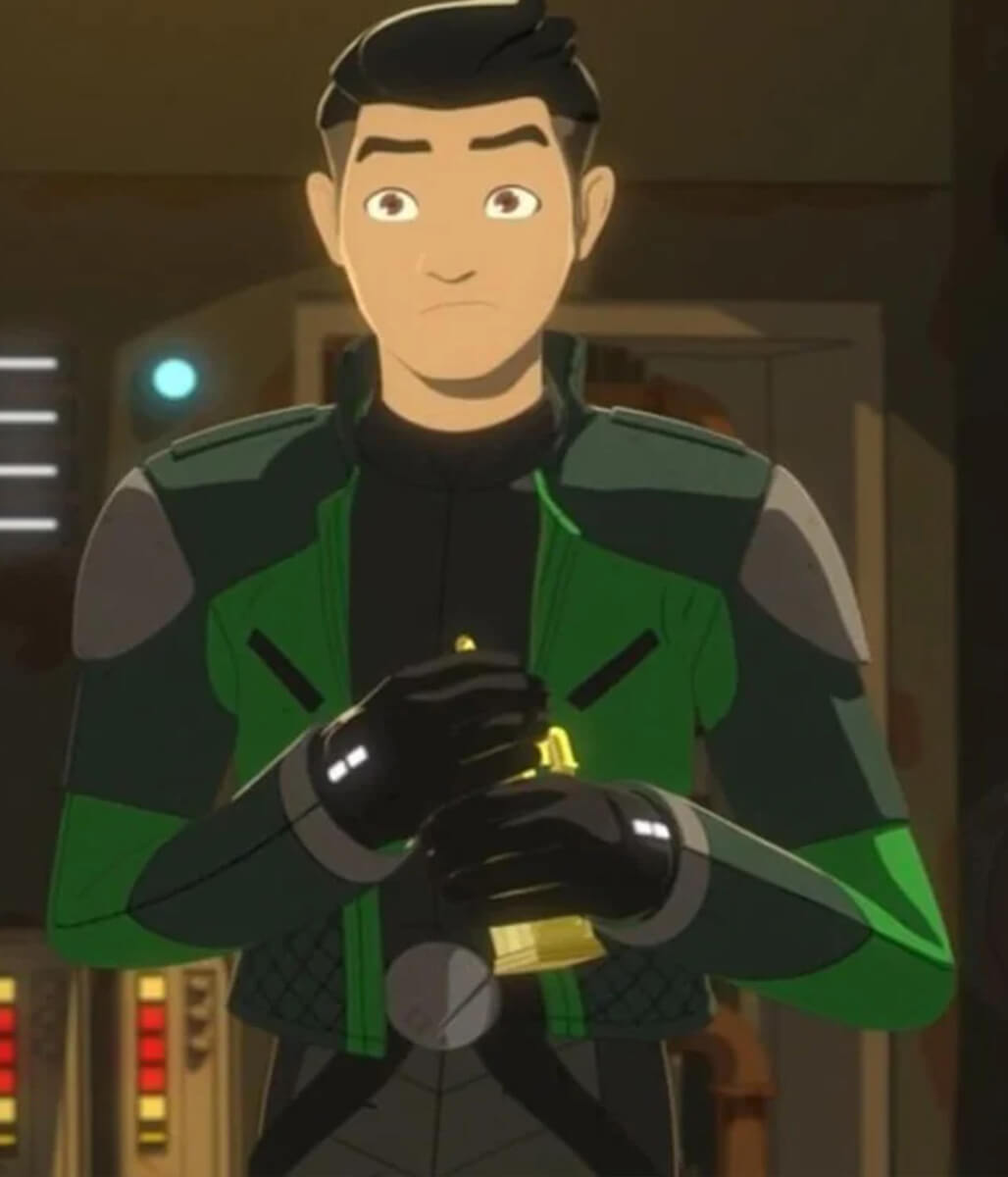 Star Wars Resistance 2018 Kazuda Xiono Green Leather Jacket