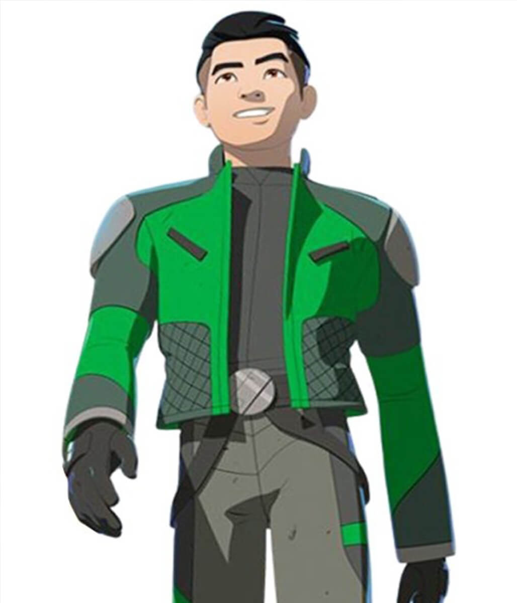 Star Wars Resistance 2018 Kazuda Xiono Green Leather Jacket