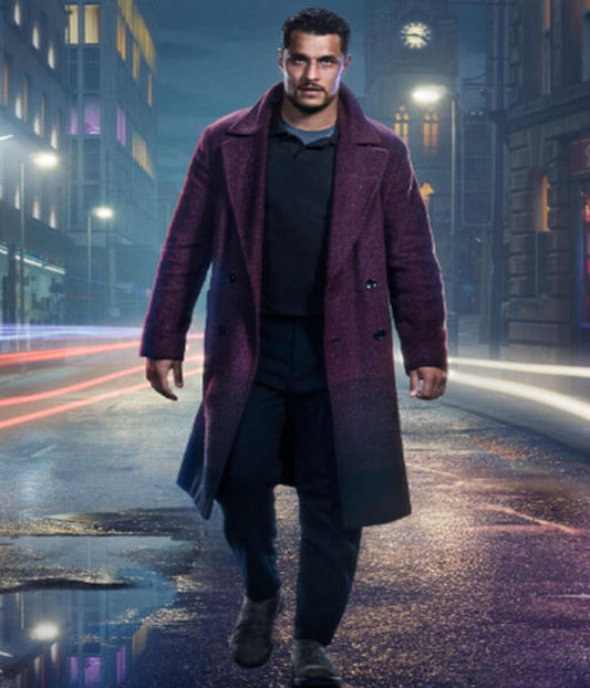 Staz Nair Virdee 2025 Harry Virdee Purple Wool Coat