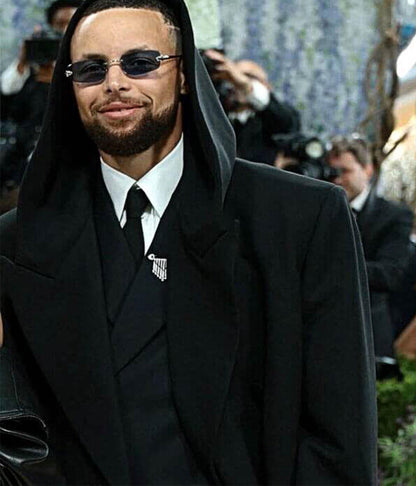 Stephen Curry Met Gala 2026 Black Wool Coat