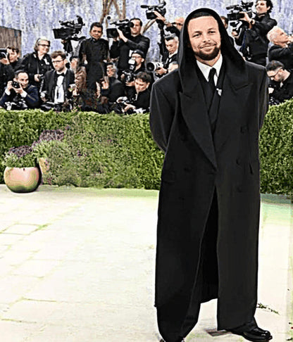 Stephen Curry Met Gala 2026 Black Wool Coat