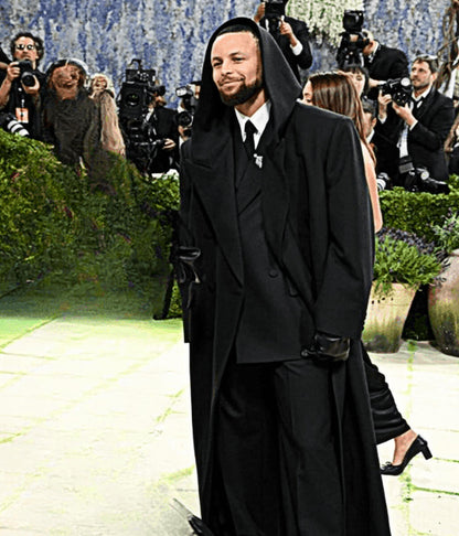 Stephen Curry Met Gala 2026 Black Wool Coat