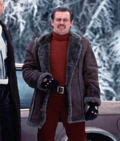 Steve Buscemi Fargo Brown Suede Shearling Coat