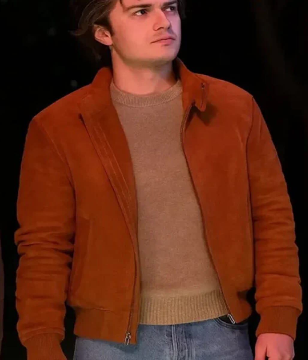 Stranger Things S05 Steve Harrington Brown Suede Jacket