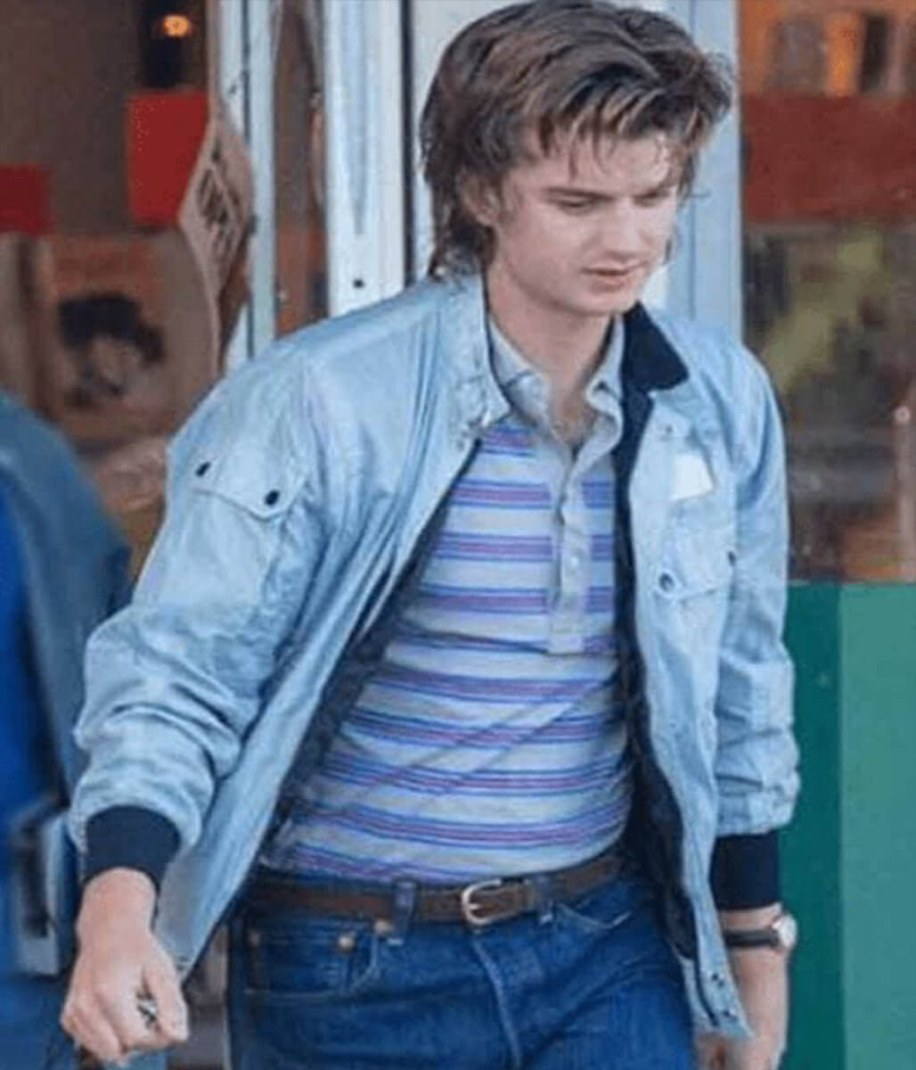 Stranger Things Steve Harrington Blue Bomber Jacket
