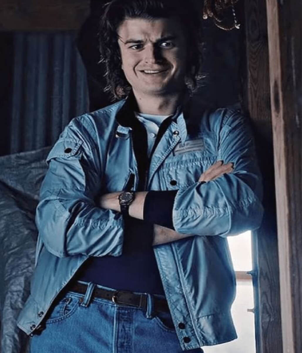 Stranger Things Steve Harrington Blue Bomber Jacket