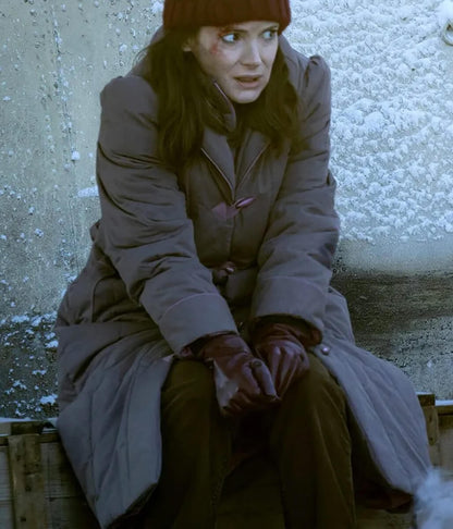 Stranger Things Winona Ryder Grey Puffer Coat