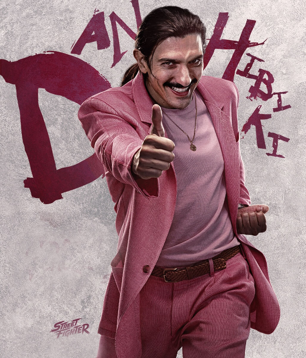 Street Fighter 2026 Dan Habiki Pink Wool Blazer
