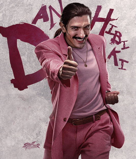 Street Fighter 2026 Dan Habiki Pink Wool Blazer