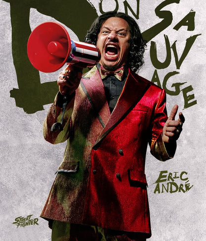 Street Fighter 2026 Eric Andre Red Velvet Blazer