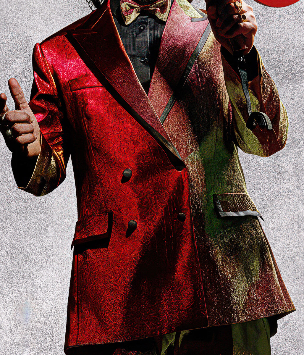 Street Fighter 2026 Eric Andre Red Velvet Blazer