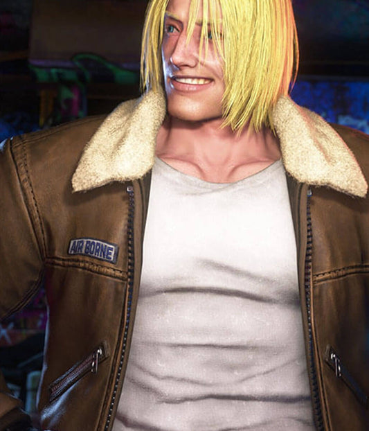 Street Fighter 6 Terry Brogard Brown Leather Jacket