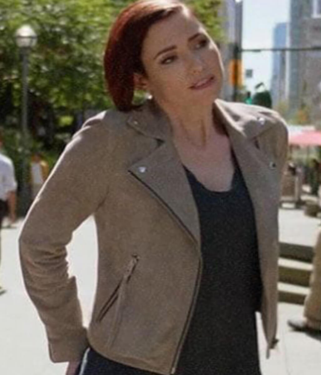 Supergirl 2026 Alex Danvers Beige Biker jacket