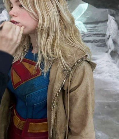 Supergirl Superman 2025 Brown Long Coat